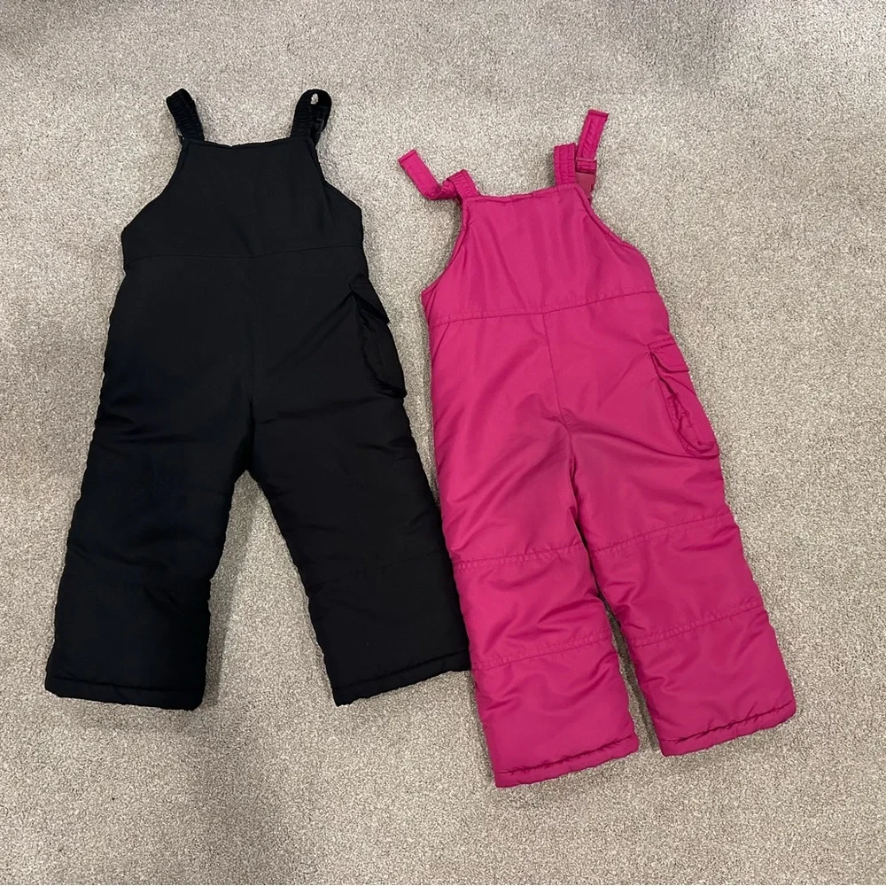 oddler Girls 3T London Fog Snow Pants / Snow Bibs - Picture 2 of 7